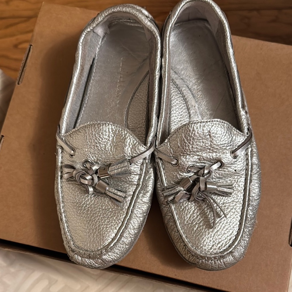 Coleman Silver Moccasins for Women